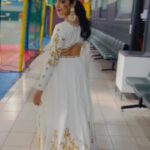 Manasi Parekh Instagram - This Navratri we experimented with so many looks @styleitwithniki ! #throwback to a month that just flew by .. a lot of people loved the shell blouse that I wore.. it got max comments on my insta .. which one did you guys like?