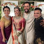 Manasi Parekh Instagram - Wah kya shaadi thi!!! #sidkiesha bless you two forever ♥️♥️♥️ @esharkansara @musicwaala @parthivgohil9 @styleitwithniki @malhar028 @aparshakti_khurana @viraj_ghelani @monal_gajjar @kapoorhimani @kinjalrajpriya @bhaumikshah94 @parthmusic Outfit : @maroonbytaruna Jewellery : @jewels.byneha Styled by : @styleitwithniki HMU : @snehaacharyasalon