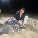 Mandana Karimi Instagram – Meeting this Mama 🐢 was a humbling experience. 
Mother Nature never ceases to amaze me! 
These majestic turtles swim for miles to return to the very place they were born, just to lay their precious eggs. The odds of survival for these eggs are a mere 1%! Can you imagine? Out of hundreds of eggs, only a handful manage to survive. Yet, year after year, they embark on this incredible journey with unwavering patience and care. 
Trinidad, you have gifted me with a lifetime experience that fills my heart with deep gratitude. Thank you, from the depths of my soul.

 #MotherNature #TurtleLove #GratefulHeart City Of Port-Of-Spain, Port-Of-Spain, Trinidad And Tobago