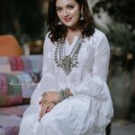 Mareena Michael Kurisingal Instagram - White is purity🥰 Dress @chikankariaffair Photography @anarkali_wedding_photography Mua @nashash_makeover Ornaments @simple_look33