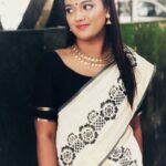 Mareena Michael Kurisingal Instagram - Tnk u @ar_handlooms_kuthampully @raju_aravind_arhandlooms_ for this beautifl half saree Jewellery @kichu_collection @justyartist tnk u for the clicks