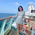 Maryam Zakaria Instagram - A vacation is what I want, A cruise is what i need 🚢💙 . . #ootd #outfitoftheday #cruise #travel #travelphotography #cruisecontrol Cordelia Cruises