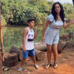 Maryam Zakaria Instagram - Love me love me say that you love me ❤️ @realaryanthakur 📍Arambol - Goa . . #lovemeloveme #motherandson #dancereels #reelitfeelit #explore