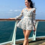 Maryam Zakaria Instagram - Wind in my hair & the beautiful sea, Just love it 😍💙 . . #travel #cruise #hairgoals #reelitfeelit #slomotion #womenfashion Cordelia Cruises