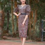 Meenakshi Anoop Instagram - Retro🍭 Stylist and designer : @doms.2010 Costume: @smruthy_simon Jewellery: @anokhi_priyakishore Photography: @underskrift_by_amal_shaji Hair Stylist:@rathybaiju_mua