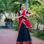 Meenakshi Anoop Instagram - Dhavani 💕 Stylist and designer : @doms.2010 Costume: @pranatistyles Hair: @rathybaiju_mua jewellery: @anokhi_priyakishore Photography: @imagiophotography_official