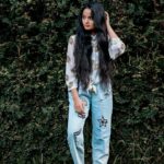 Meenakshi Anoop Instagram – Her vibe is pretty 🍭
.📸@akhilskiran
. 👗@shoppers.budget