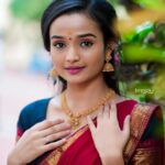 Meenakshi Anoop Instagram - Dhavani 💕 Stylist and designer : @doms.2010 Costume: @pranatistyles Hair: @rathybaiju_mua jewellery: @anokhi_priyakishore Photography: @imagiophotography_official