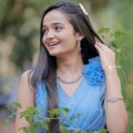 Meenakshi Anoop Instagram - Feel the sky☁️ Stylist and designer : @doms.2010 Costume: @stitch_n_fit Hair: @rathybaiju_mua jewellery: @anokhi_priyakishore Photography:@3leaf_photography
