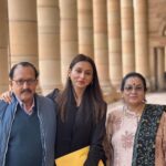 Mimi Chakraborty Instagram – Well my dad said this was his second best day in life, 1st is when i was born😉(well at-least i would like to put it that way) 🧿 Parliament of India