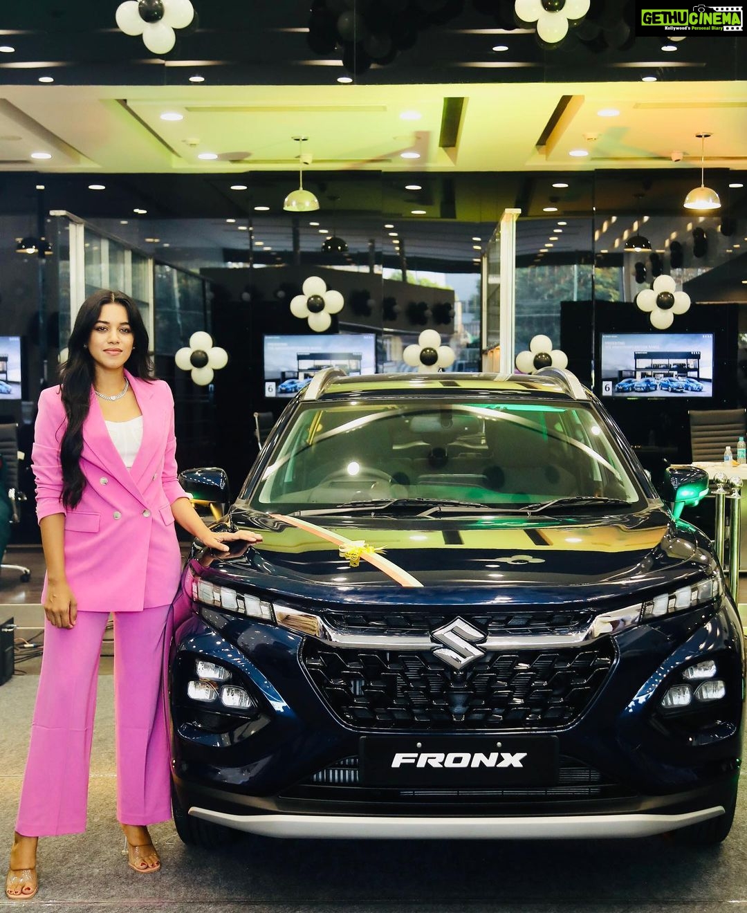 Mirnalini Ravi Instagram - Launching FRONX @shenbakacarspondy @nexaexperience Say hello to FRONX, the Shape of New. From a striking, sporty design language to technology that ensures your safety, comfort, and convenience. Sharp details, intuitive tech, and premium finishes, FRONX is uniquely crafted to satisfy the modern sensibilities of NEXA customers. Adesign philosophy sustained by three unwavering pillars Styled by @indu_ig @sudhamakeupartistry Pondicherry