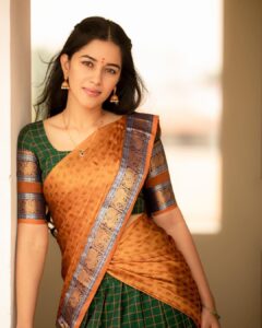 Mirnalini Ravi Instagram - May this Ugadi bring peace and balance to your life. Wishing you a Happy Ugadi🔥☀️🪔
 
@ivalinmabia 
@camerasenthil
@saranyamakeupartistry
@mani_stylist_
 @rrajeshananda