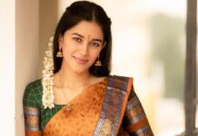 Mirnalini Ravi Instagram - May this Ugadi bring peace and balance to your life. Wishing you a Happy Ugadi🔥☀️🪔 @ivalinmabia @camerasenthil @saranyamakeupartistry @mani_stylist_ @rrajeshananda