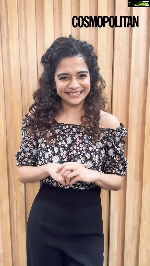Mithila Palkar Instagram - Say curly hair in your head and Mithila Palkar is one of the first names that comes to mind. Constantly giving us good hair goals, the actor shares a host of tips and secrets that will see you rock the curly hair look. Digital Editor: @sonalved #CosmoIndia #CosmopolitanIndia #MithilaPalkar