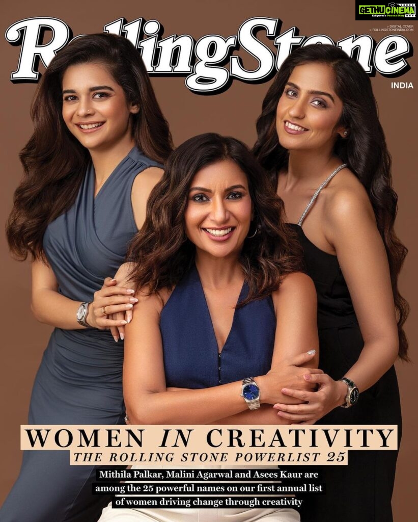 Mithila Palkar Instagram - It feels so special to be on this cover of @rollingstonein ! Thank you @nirmika for always believing and encouraging! 🧡 Met so many incredible women yesterday, such forces to reckon with! I feel so privileged and humbled to be listed alongside so many women who inspire me! #WomeninCreativity There are many who aren’t in the photos but lots of hugs were exchanged and I’m eternally grateful for that and all the love! 🤗🧡 Credits for the cover : Watch partner: Tissot India (@tissot_official) Photographer: Priyanka Nandwana (@priyankknandwana) Art director: Nikita Rao (@nikita_315) Cover design: Tanvi Shah (@tanvi_joel) Brand director: Noha Qadri (@nohaqadri) and Tulsi Bavishi (@tulsitops) Styling: Peusha Sethia and Sakshi Prithyani (@thepechestylists) Outfit: @zara Hmu : Kajol Mulani (@kajol_mulani) #PowerWomen25 #RollingStoneIndia #RSCover #MithilaPalkar #MaliniAgarwal #acessorios seeskaur
