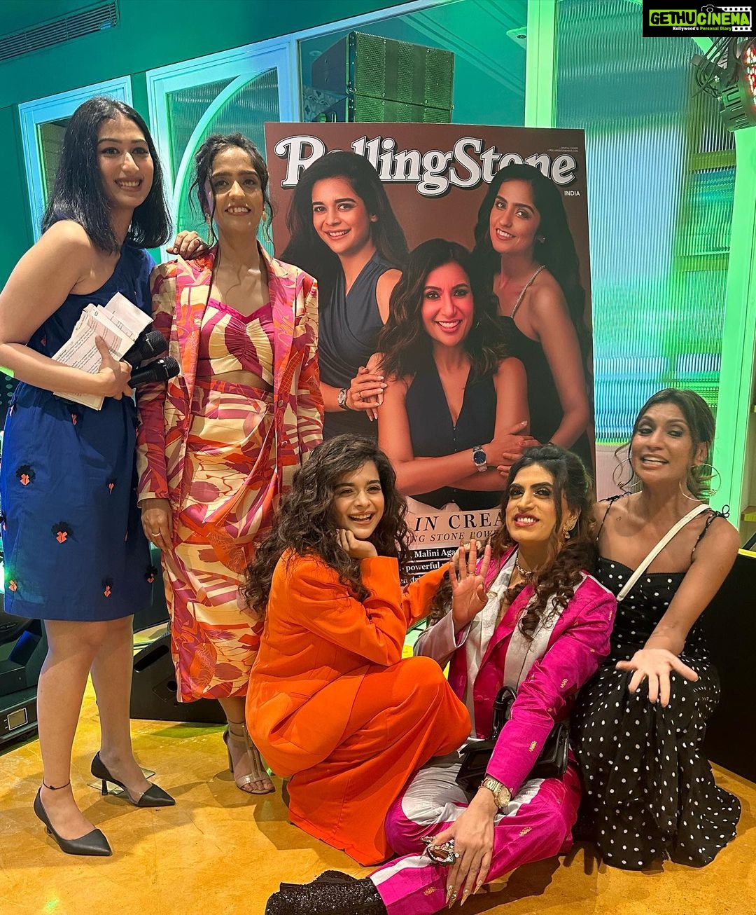 Mithila Palkar Instagram - It feels so special to be on this cover of @rollingstonein ! Thank you @nirmika for always believing and encouraging! 🧡 Met so many incredible women yesterday, such forces to reckon with! I feel so privileged and humbled to be listed alongside so many women who inspire me! #WomeninCreativity There are many who aren’t in the photos but lots of hugs were exchanged and I’m eternally grateful for that and all the love! 🤗🧡 Credits for the cover : Watch partner: Tissot India (@tissot_official) Photographer: Priyanka Nandwana (@priyankknandwana) Art director: Nikita Rao (@nikita_315) Cover design: Tanvi Shah (@tanvi_joel) Brand director: Noha Qadri (@nohaqadri) and Tulsi Bavishi (@tulsitops) Styling: Peusha Sethia and Sakshi Prithyani (@thepechestylists) Outfit: @zara Hmu : Kajol Mulani (@kajol_mulani) #PowerWomen25 #RollingStoneIndia #RSCover #MithilaPalkar #MaliniAgarwal #acessorios seeskaur