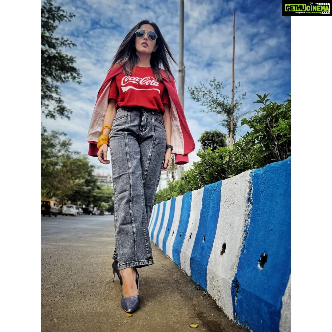 Monica Khanna Instagram - "On Fridays i wear Red"...... Wearing. -@the_tees_store_ 📷-@jerrypundkar #tshirt #fashion #tshirtdesign #tshirts #style #clothing #streetwear #moda #kaos #shirt #design #hoodie #apparel #love #clothes #clothingbrand #ootd #jeans #art #onlineshopping #kaosmurah #shopping #instagood #tee #mensfashion #like #tees #tshirtprinting #hoodies #tshirtshop Mumbai, Maharashtra
