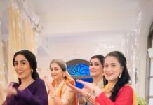 Monica Khanna Instagram - Humko naa khabar kab kaise aya wo…🎶 #durgaaurcharu #team #dance #reel #dancereels #coactors #actors #onset #bts #behindthescenes #fun #colors #colorstv #serial #dailysoap #dancers
