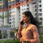 Monisha Blessy Instagram - There she goes, romanticising her life again ❤️ Sucha prettyyy outfit from @laxmiwear 🤩 N who doesn’t fall in love with thiss beautiful shade!? 😍 Gooo check out their page for more collections ✨ #monishablessy