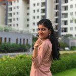 Monisha Blessy Instagram - There she goes, romanticising her life again ❤️ Sucha prettyyy outfit from @laxmiwear 🤩 N who doesn’t fall in love with thiss beautiful shade!? 😍 Gooo check out their page for more collections ✨ #monishablessy