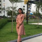 Monisha Blessy Instagram - There she goes, romanticising her life again ❤️ Sucha prettyyy outfit from @laxmiwear 🤩 N who doesn’t fall in love with thiss beautiful shade!? 😍 Gooo check out their page for more collections ✨ #monishablessy