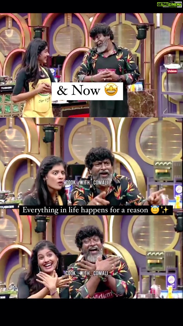Monisha Blessy Instagram - Every little thing in life happens for a reason :) The supertalented @mimegopi_off anna🔥 Nandriiiigal pala for the vaipu @parthiv.mani anna🫶🏻 #cwc4 #monishablessy #vijaytelevision #cookwithcomali4