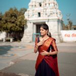 Monisha Blessy Instagram - தாவணி💜 📸: @kishore_b_k_ ✨ Outfit : @aaradiaa_designs ♥️