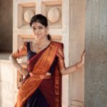 Monisha Blessy Instagram - தாவணி💜 📸: @kishore_b_k_ ✨ Outfit : @aaradiaa_designs ♥️