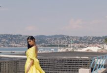 Mouni Roy Instagram - Bonjour Cannes 🇫🇷 Dressed in : @atelierzuhra x @swarovski Styled by : @manekaharisinghani with @chintan_shah08 Heels : @enricocuini HMU : @george_p_kritikos Creative production- @fetch_india @pankhurifetch Photographer - @wilsonballarin videographer - @shakeelbinafzal Lenskart- @sashakeneivonuo @anupamtripathi_ @lenskart #lenskartatCannes Cannes, French Riviera, France