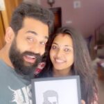 Mridula Vijay Instagram – Thanks a lot @_her_art_book_ for this wonderful gift 🎁 we really appreciate your effort and dedication you put into your each and every piece of art🥰hats off @krishna_akhila