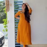 Mridula Vijay Instagram - Njoying this new life 🧡 PC @yuvakrishna_official Costume @miracledesignerboutique