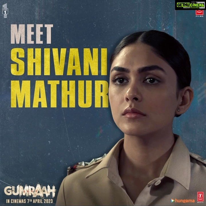 Mrunal Thakur Instagram - She’s not afraid to go after what she wants. And what she wants is justice. Shivani Mathur is determined to uncover the truth. 👮♀️💪 #Gumraah in cinemas 7th April @adityaroykapur @vedikapinto @v__________k @ronitboseroy @muradkhetani #BhushanKumar #KrishanKumar @anjummurad @cine1studios @tseriesfilms @tseries.official @shivchanana @neerajkalyan24 @castingchhabra @aksnash @vineetmalhotra