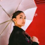 Mrunal Thakur Instagram - You can stand under my umbrella! Styled by: @rahulvijay1988 Assisted by (styling) @maitriidesaii Shirt & Pants - @saakshakinni @elevate_promotions Bodysuit- @studioverandah Earrings- @misho_designs Rings- @e3kjewelry @ascend.rohank Shoes- @louboutinworld Glam by- @missblender Hair- @deepalid10 Assisted by @vidushiparashar18 Photos- @samrat.02