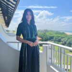 Mrunal Thakur Instagram - Beautiful perfect sunny day 🐚🌴🌊 Outfit - @bodicebodice Earrings - @timelessjewelsby_s @vblitzcommunications Footwear - @paioshoes Styled by - @sheefajgilani Assisted by - @astha_kothari @karenavinaik Hair by @deepalid10