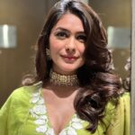 Mrunal Thakur Instagram - Good hair day 🥰 Outfit - @devnaagri Jewellerry - @ishhaara @ascend.rohank Footwear - @fizzygoblet Styled by - @sheefajgilani Assisted by - @astha_kothari @kashishsinhaaa Makeup by @missblender Hair by @deepalid10
