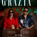 Mrunal Thakur Instagram - A love letter to the Maximum City, Grazia’s February issue examines the bustling metropolis from the eyes of Vijay Varma and me😎. On me: Drawstring dress, Huemn; ‘Ibisco’ sunglasses, John Jacobs; spiral choker, bangles (set of two), narrow cuffs (set of two), all Lune On Vijay: Short sleeved shirt, ‘Monogram Eclipse Charms’ necklace, both Louis Vuitton; monogram cargo trouser, Louis Vuitton x Yayoi Kusama; ‘Albero’ sunglasses, John Jacobs; ‘Clic H’ bracelet, Hermès Photograph: Keegan Crasto at Public Butter Fashion Director: Pasham Alwani Words: Mehernaaz Dhondy Hair and Make-up: Kiran Denzongpa at Feat Artists Assisted by (styling): Nishtha Parwani, Muskan Potphode Production Assistant: Yusuf Lokhandwala #GraziaIndia #MrunalThakur #VijayVarma #Bollywood #OdeToMumbai #Actors #FebruaryCover