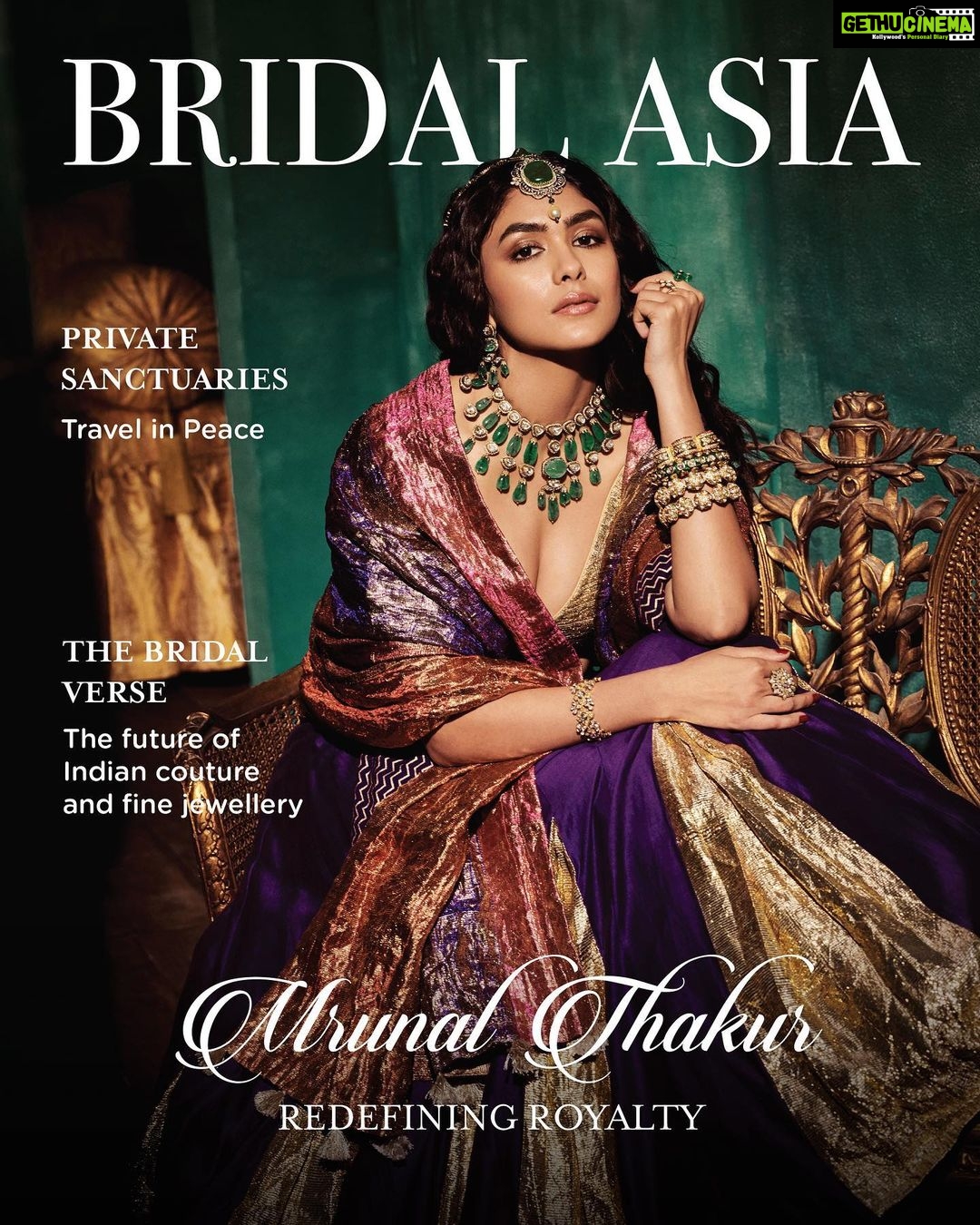Mrunal Thakur Instagram - Mrunal Thakur (@mrunalthakur) graces the latest cover of @thebridalasiamagazine @bridalasia. Unveiling portraits of Indian film actor, Mrunal Thakur, as a maharani bedecked in velvet, gota patti and old-world glamour. The maximal tales reinterpreted in an idiom of modern luxe serve Insta-worthy vintage reel inspiration as well as a royal bridal mood. “When I was shooting for Bridal Asia, I was so confused with all the looks that I wore, and ended up falling in love with the theme as I wondered if this could actually be my wedding theme. Who knows! I would like to have a typical Maharashtrian wedding. I would like to get married in a set-up where everything is set in pearls and tones of beige or silver. “ - Mrunal Thakur . . . Read the entire article and more in the @thebridalasiamagazine . . . Editor-in-chief: @dhruvgurwara Editor-at-large: @nupurmehta18 Photographer: @vaishnavpraveen Stylist: @nupurmehta18 @n2root Art & Set Direction: @gopalikavirmani Makeup: @missblender Hair: @deepalid10 Assistant Stylist: @nehamaggo Production: @mmcworld_official Outfit: @itrhofficial Jewellery: @rawatjewels . . . . Grab your exclusive copy of The Bridal Asia magazine at the BRIDAL ASIA EXHIBITION @bridalasia BRIDAL ASIA, MUMBAI 🗓17th & 18th February, 2023 📍JIO World Convention Centre Pavilion 2, Bandra Kurla Complex BRIDAL ASIA, DELHI @thesymphonyofjewels 🗓 11th & 12th March, 2023 📍JW Marriott, Aerocity