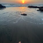 Mrunal Thakur Instagram - Tell me what’s more beautiful…. How the moon let’s the sun shine throughout the day OR The way the sun lets the moon glimmer at night ! #nature #moon #sun #sunset #ocean #goa #postpackupview