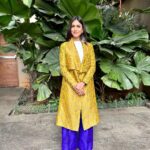 Mrunal Thakur Instagram - On a mini work tour before the year ends! Thank you Bengaluru 💘💫 Outfit @payalkhandwala Earrings @rubans.in @oakpinionpr Rings @abhilasha_pret_jewelery Footwear @charleskeithofficial Styled by @sheefajgilani Assisted by @kashishsinhaaa Coordinated by @niyoshi.jain @tanyasadhwhiny Glam team @missblender @deepalid10