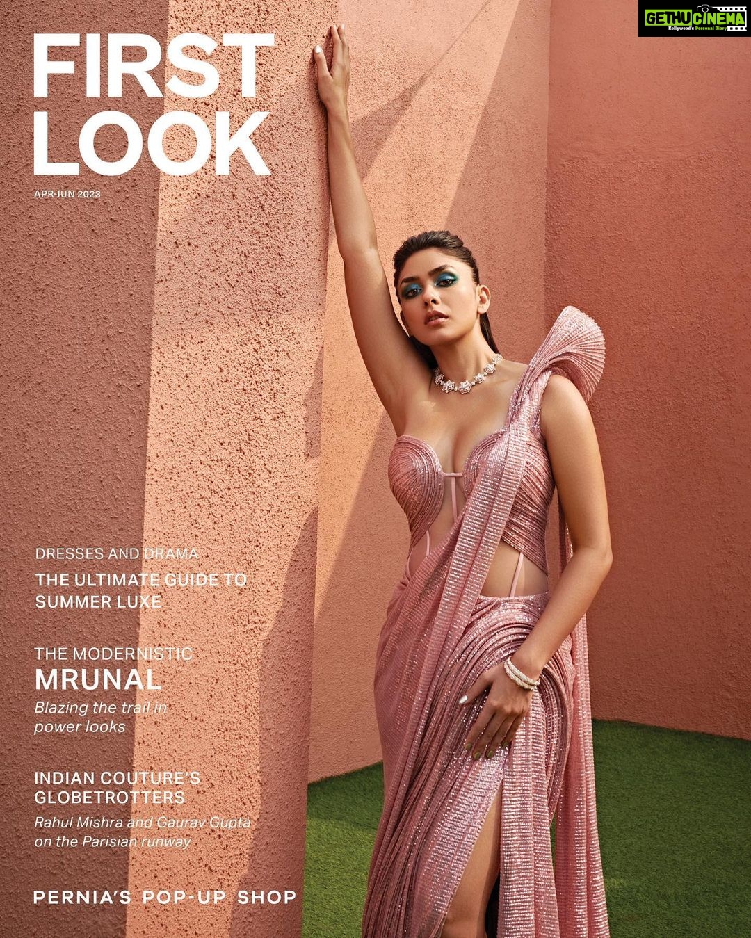 Mrunal Thakur Instagram - MRUNAL’S METAMORPHOSIS Embracing functional, fuss-free and yet fanciful looks is Mrunal Thakur @mrunalthakur as the Sita Ramam actor slips into an ultra-modern avatar, nailing it with her boss-girl attitude for First Look @firstlook.magazine by Purple Style Labs, from the house of Pernia’s Pop-Up Shop @perniaspopupshop Editor: Nupur Mehta Puri @nupurmehta18 Photographer: Vaishnav Praveen @vaishnavpraveen Creative Director and Stylist: Nupur Mehta Puri @nupurmehta18 @n2root Makeup: Lochan Thakur @missblender Hair: Deepali Deokar @deepalid10 Assistant Stylist: Neha Maggo @nehamaggo Production: Niharika Singh @studiolittledumpling Outfit: Gaurav Gupta @gauravguptaofficial Jewelry: Aaloki by CH Vadodara @aaloki.ch