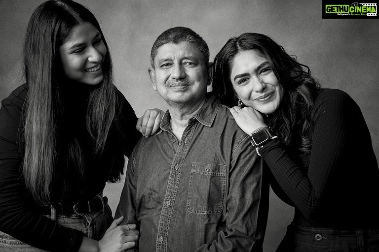 Mrunal Thakur Instagram - Dear Daddy, Thank you for everything ❤️. There’s no body like you! My first hero, inspiration …. Thank you for never giving up on me…. Thank you for always being there 😭❤️ I love you to the moon and back🥹🥹🥹 HAPPY BIRTHDAY 🎈