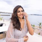 Mrunal Thakur Instagram - Thank you @falgunishanepeacockindia for this absolute stunner and for making me feel like the #DesiGirl I am HMU - @shraddhamishra8 Styling - @rahulvijay1988 Photo - @eastmancolourr Video - @amitsingh.dop @shakeelbinafzal Saree - @falgunishanepeacockindia Shoes - @jimmychoo Earrings - @outhousejewellery #Cannes2023 #Collab #GreyGoose #ViveLeVoyage @greygoose @fetch_india