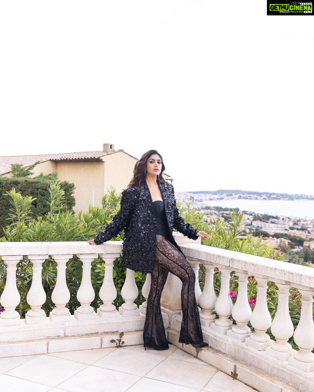 Mrunal Thakur Instagram - I didn’t come this far to only come this far. #YesICannes Ready to take on the @festivaldecannes experience. Join me on this glamorous little journey #StayTuned HMU - @shraddhamishra8 Styling - @rahulvijay1988 Photo - @eastmancolourr Video - @amitsingh.dop @shakeelbinafzal Jacket & pants - @dhruvkapoor Swimsuit - @studioverandah Shoes - @louboutinworld Earrings - @vandalsworld_unofficial @elevate_promotions #Cannes2023 #GreyGoose #ViveLeVoyage @greygoose @fetch_india #collab