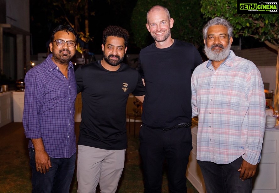 N. T. Rama Rao Jr. Instagram - An evening well spent with friends and well-wishers. Was great catching up with James and Emily. Thanks for keeping your word and joining us for dinner.