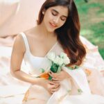 Nabha Natesh Instagram - A ROSE BY ANY OTHER NAME WOULD SMELL AS SWEET! - William Shakespeare 🤍 : : : Outfit - @picchika Stylist - @sandhya__sabbavarapu Styling team - @team_sandhya @sirichandana_medi Photograper - @pranav.foto Makeup - @nehabagga21