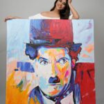 Nabha Natesh Instagram - My first ever 4*4 canvas, recreated a painting of The Legendary Charlie Chaplin. I have always been inspired by the life of Sir Charlie Chaplin as an actor and as a human. To have dedicated one’s life to serve humanity by bringing smile on people’s face is the best life lived. Paying my respect and tribute to the legend and his life.
