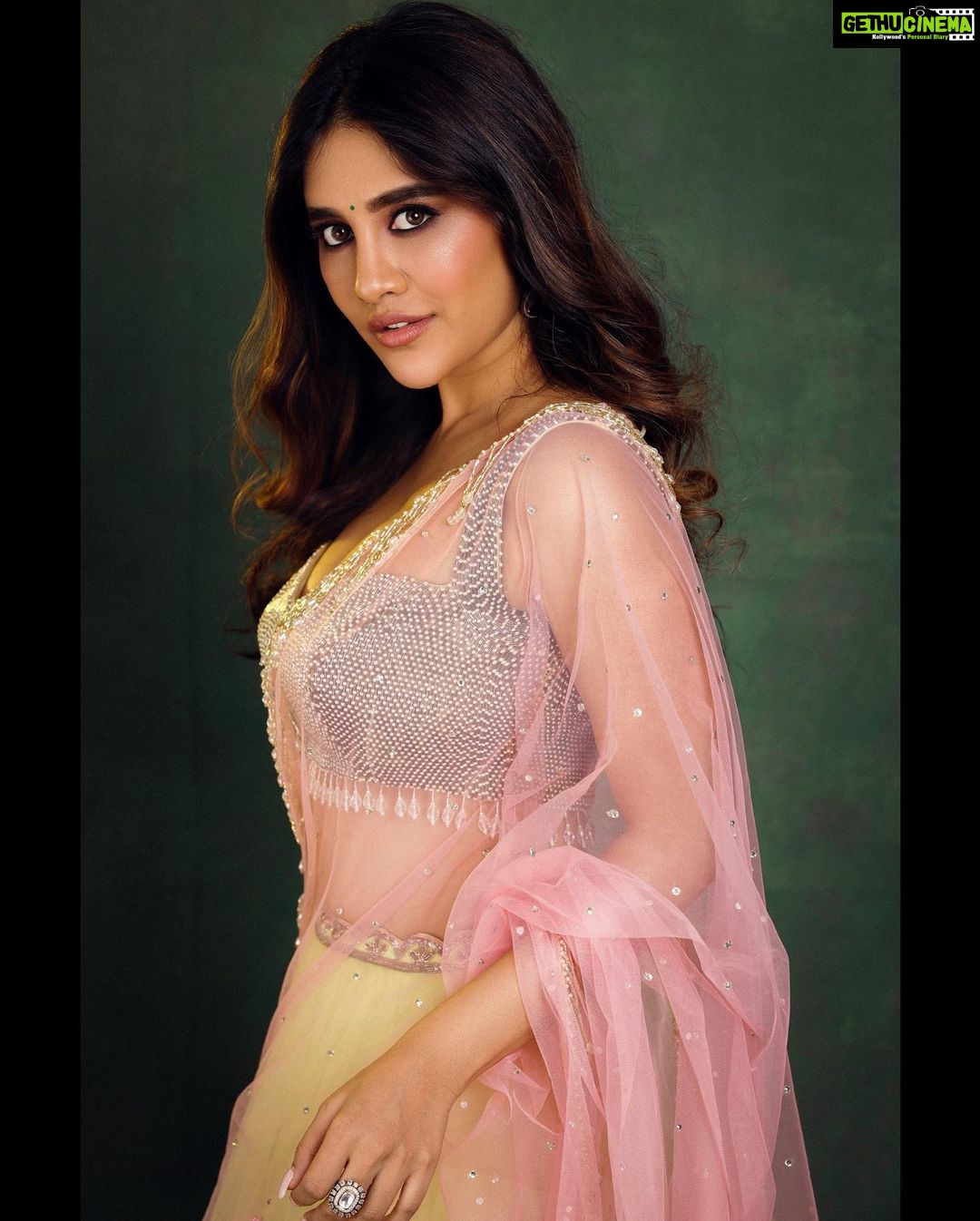 Nabha Natesh Instagram - mood..! : : : : Outfit - @ashwinireddyofficial Jwellery - @houseofqc Stylist - @sandhya__sabbavarapu Styling team - @sirichandana_medi @team_sandhya Photograper - @pranav.foto Makeup - @makeupartist_arti Hair - @kavaladurgaprasad