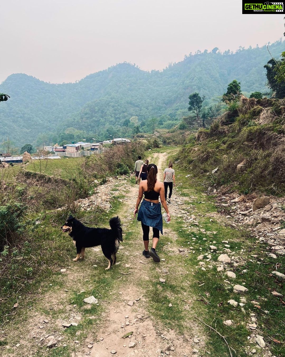 Nabha Natesh Instagram - Only and the only reason to hike up the hill in the morning is to watch The Mighty Sun arrive . To realise he doesn’t rise or set for us . We just move towards and away from him every-day pinned our feet to the ground. Thanks to The Lady Gravity, if not we are just a couple of celestials. Ok bye. : : Pc : @nahushchakravarthi, also coz of which we got detached from the group and wandered 🫣 Pokhara, Nepal