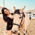Naira Shah Instagram - Met these cuties and definitely felll in Love with them! Have always been mesmerised by Horses, look how Beautiful they are😍😍! (One was injured hence seems sad😓) #nairashah#dubai#poloclub#lovehorses#we#cuties Al Habtoor Polo Club