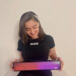 Naisha Khanna Instagram - Checkout this super cool, and India’s FIRST Portable speaker with flame effects by @fingersindia ✨ The deep bass, the sound effects, the RGB Lights, everything’s just perfect!💜 #FINGERSAddict
